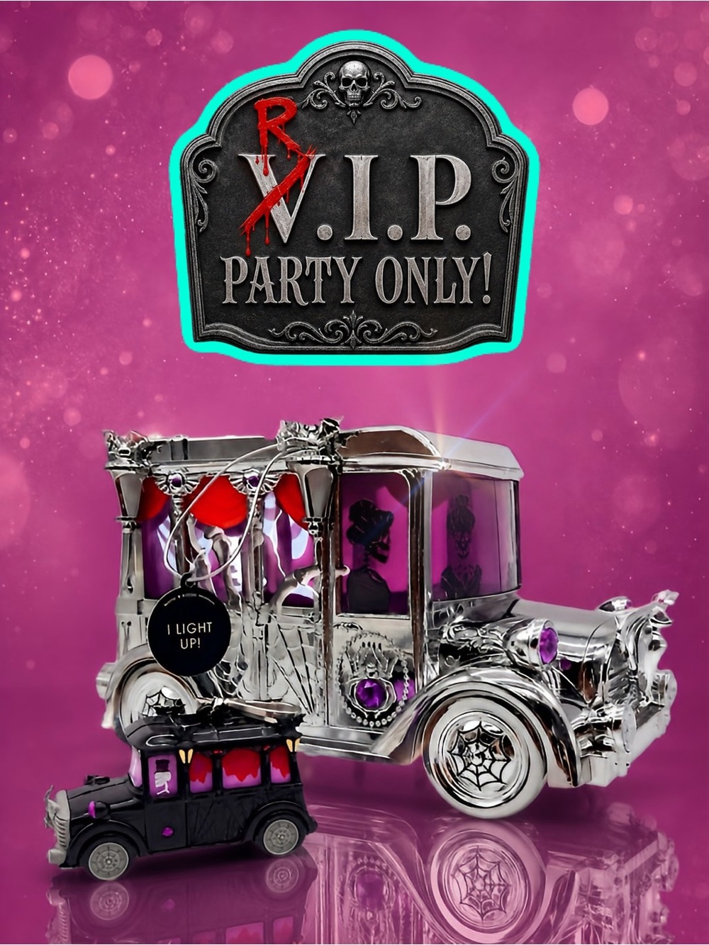 Bath & Body Works Light-Up Hearse Waterglobe & PocketBac Holder Set